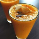 Smoothie z bananem mango i szafranem
