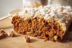 Ciasto dyniowe z kruszonką i orzechami